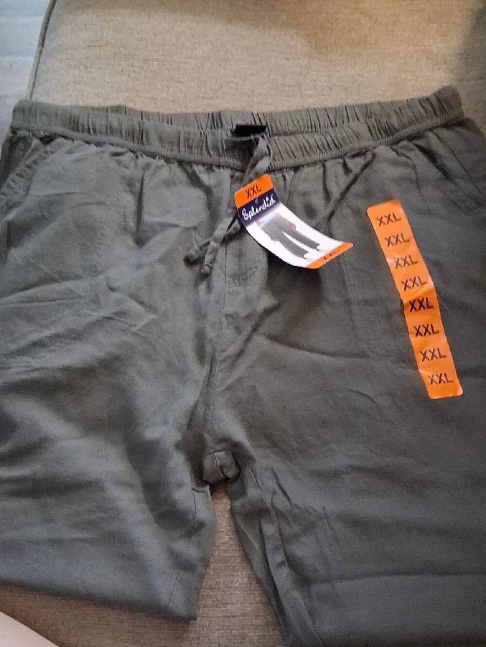 Splendid Olive Green Drawstring Chinos